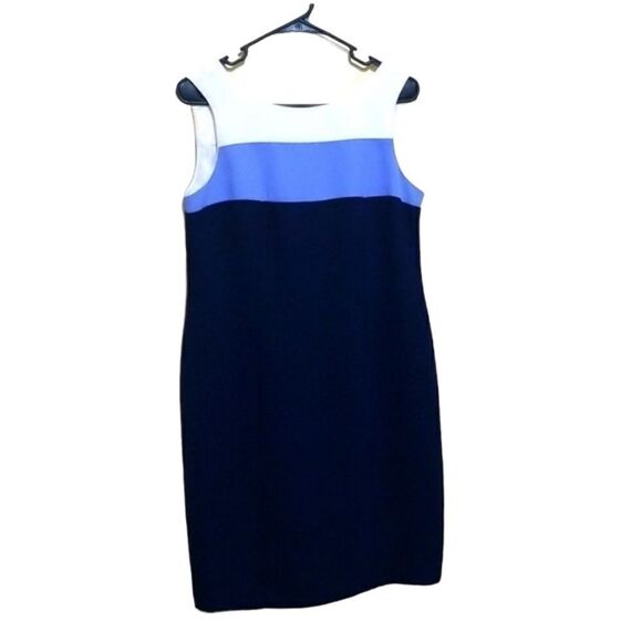 S.L. Fashion Blue Sleeveless Dress Sz 8P - Picture 1 of 9